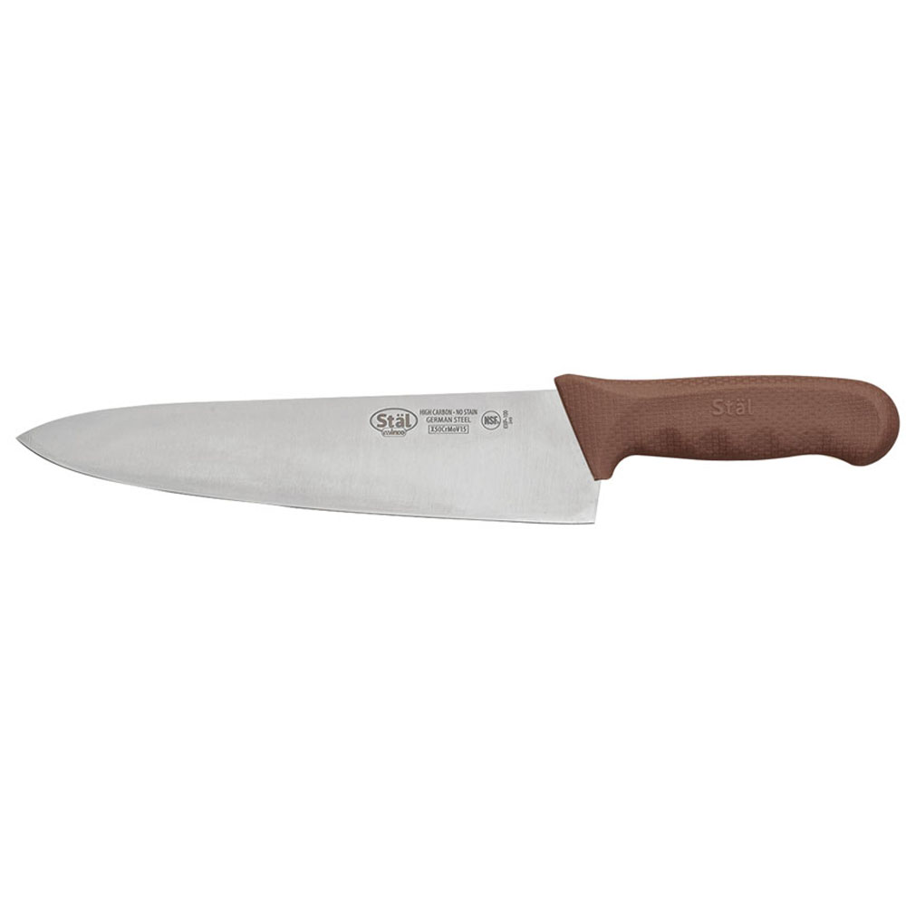 Winco 10" Brown Stal Cook's Knife