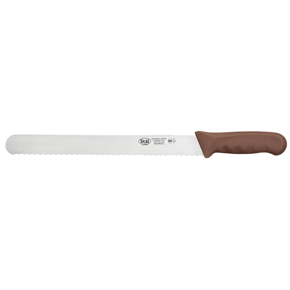 Winco  Stal 12" Brown Bread Knife