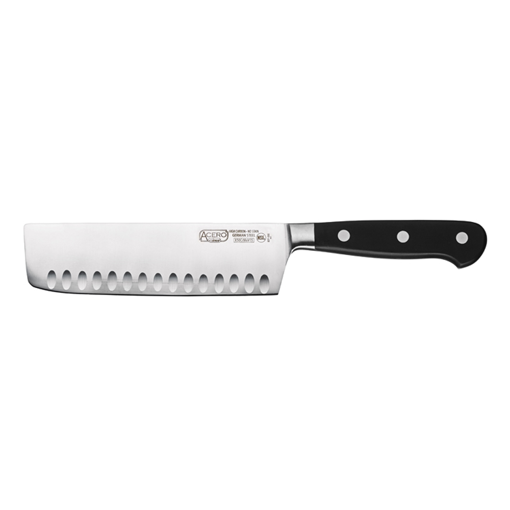 Winco Acero Hollow Ground Nakiri Knife, 7"