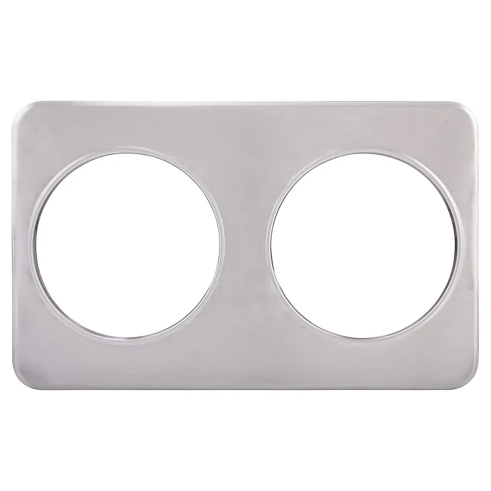 Winco ADP-808 Stainless Steel Adapter Plate With Two 8-3/8" Holes