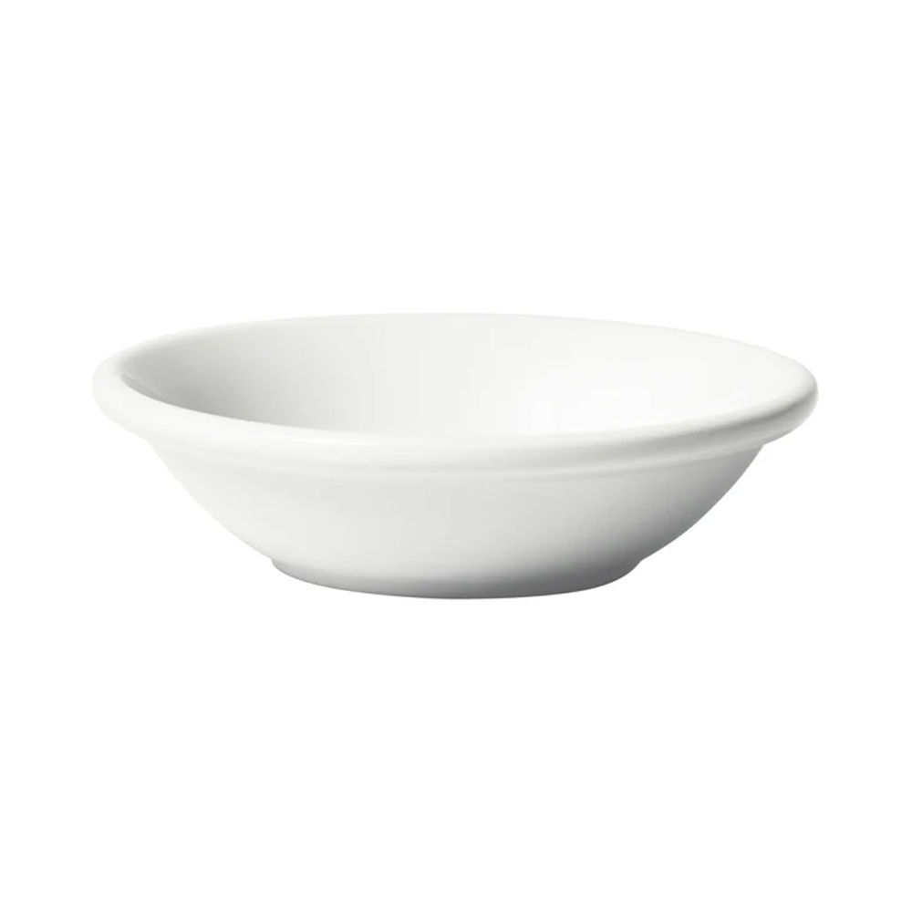 Winco Birkhall White Porcelain Fruit Dish with Rolled Edge, 3-1/2 oz.