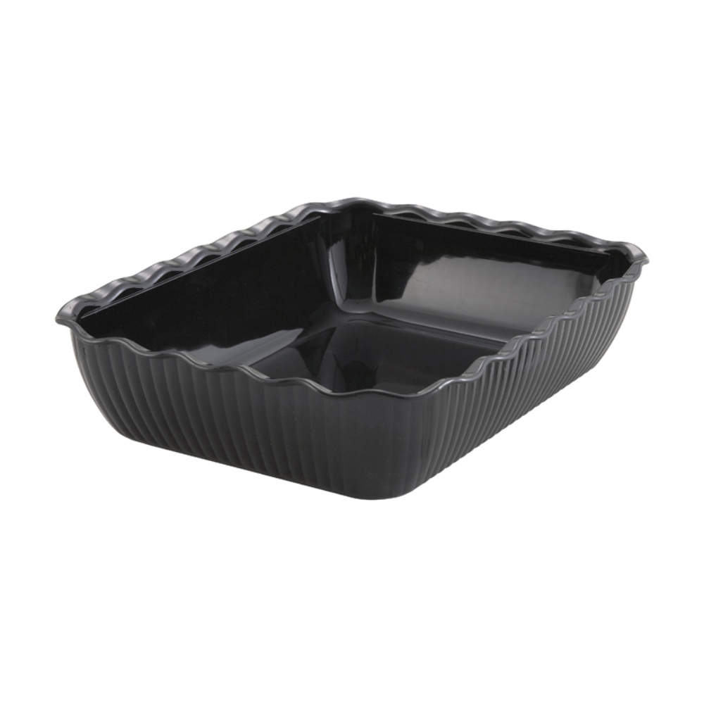 Winco Black Deli Crock, 13" x 10" x 3"