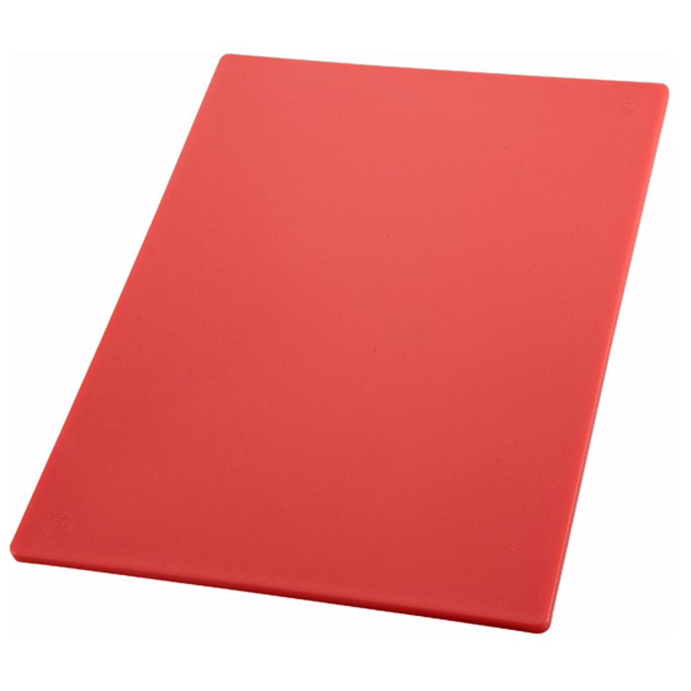 Winco CBRD-1824 Cutting Board 18" x 24" x 1/2" Thick, Red