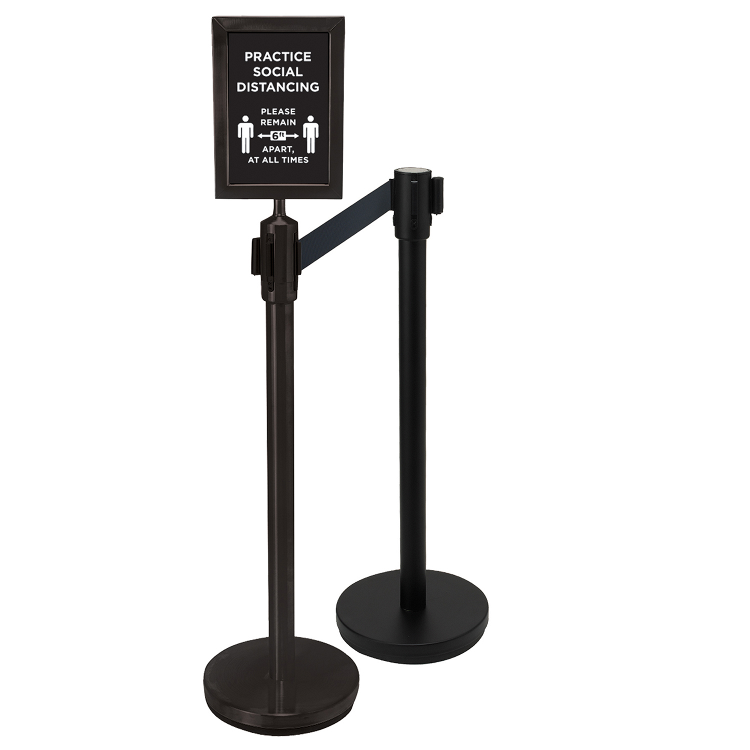 Winco CGS-SETA Crowd Control Stanchion Set, Retractable