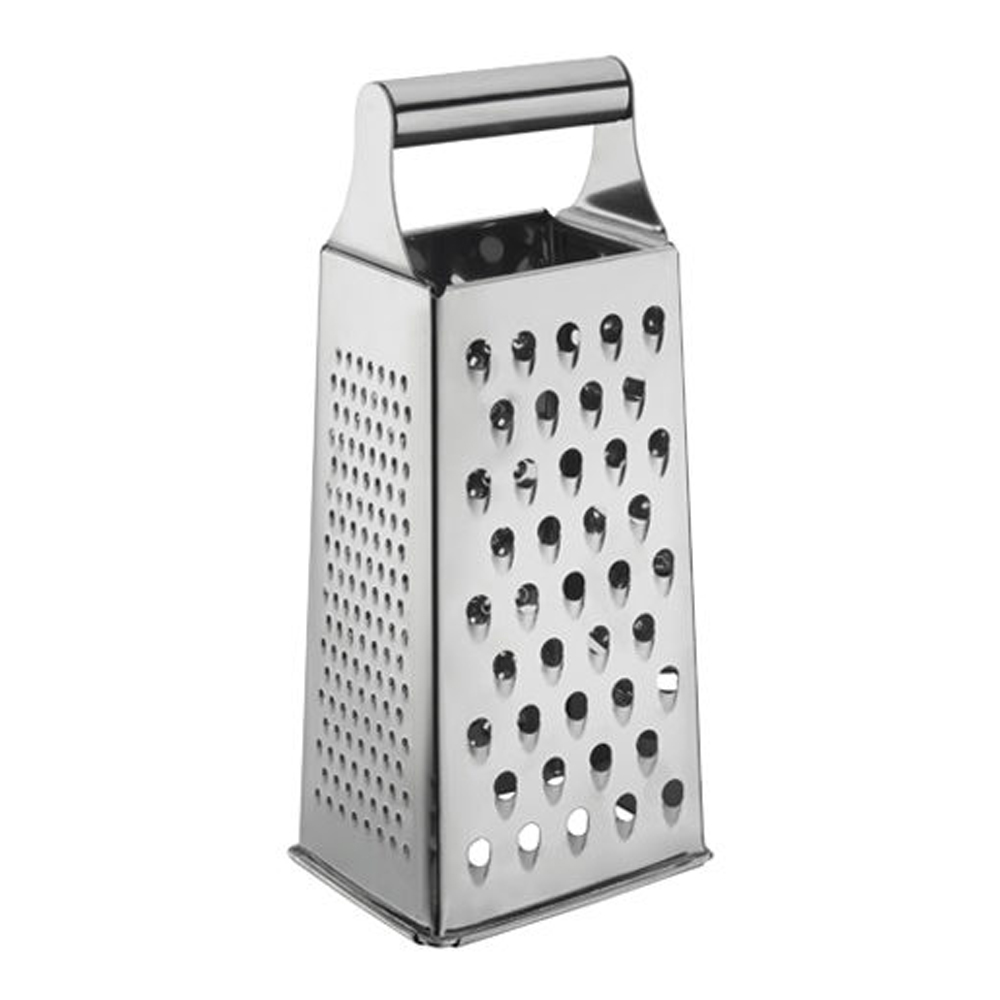 Winco Cheese Grater Box Style - Tapered - Stainless Steel - 9" H.