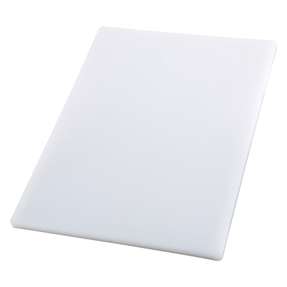 Winco Cutting Board, Polyethylene, White, 3/4" Thick - 12" x 18"