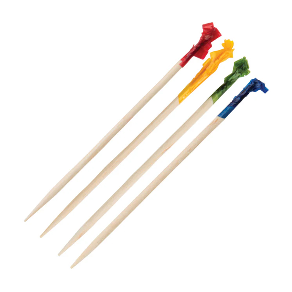 Winco Decorative Picks with Cellophane Frills, 2-9/16" - Pack of 1000