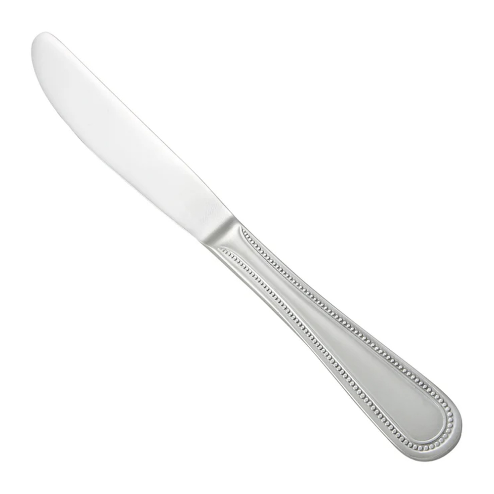 Winco Deluxe Pearl Stainless Steel Dinner Knife, 1 Dozen