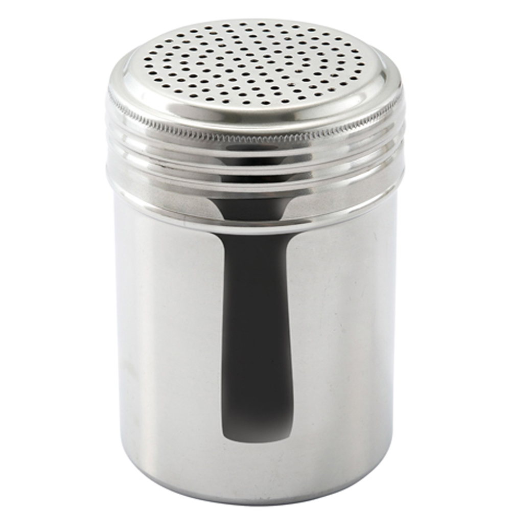 Winco DRG-10H Stainless Steel Shaker / Dredge w/o Handle, 10 oz., stainless steel