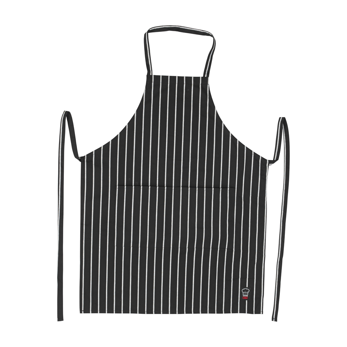 Winco BA-3427CS Full Length 33-1/2"L x 27"W Bib Apron with (2) Waist Pockets, 65/35 Poly-Cotton