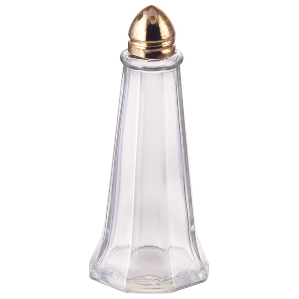Winco G-111 Tower Salt Shaker, Gold Plated Top, 1 Oz.