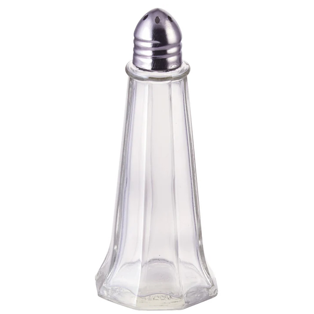 Winco G110 Tower Salt Shaker, Chrome Plated Metal Top, 1 Oz.
