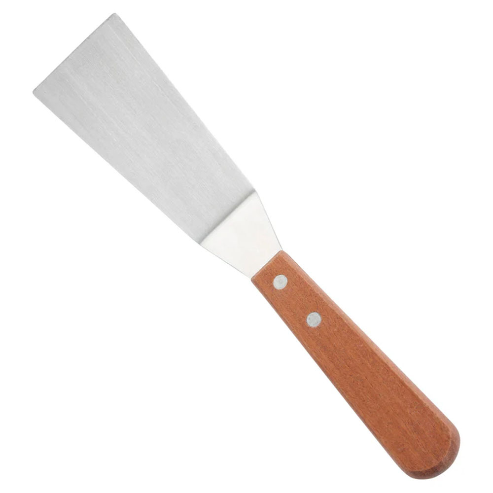 Winco Grill Spatula, Stainless Steel Blade, Wooden Handle