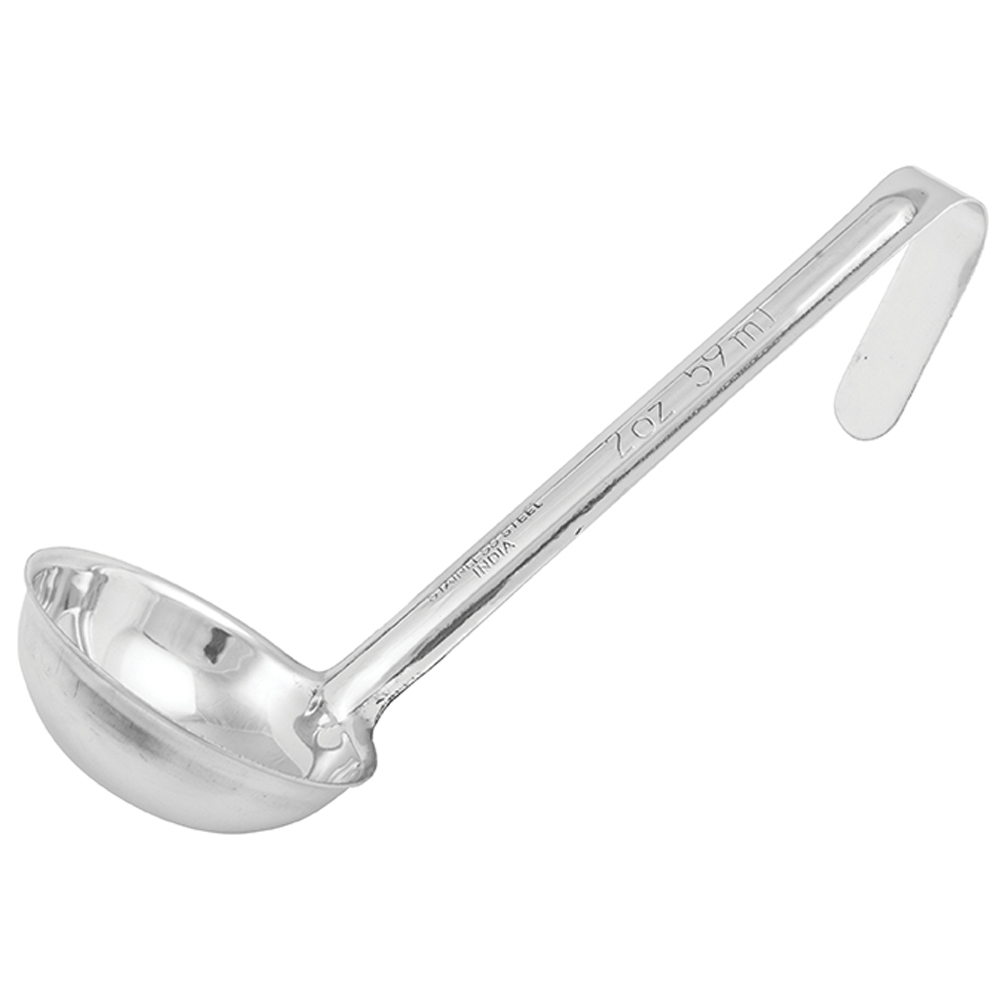 Winco LDI-20SH 1 Piece Stainless Steel Ladle with 6" Handle - 2 Ounce