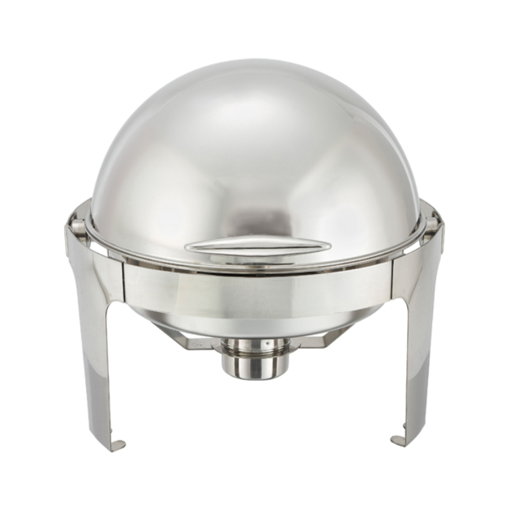 Winco Madison Round Stainless Steel Chafer, 6 Quart