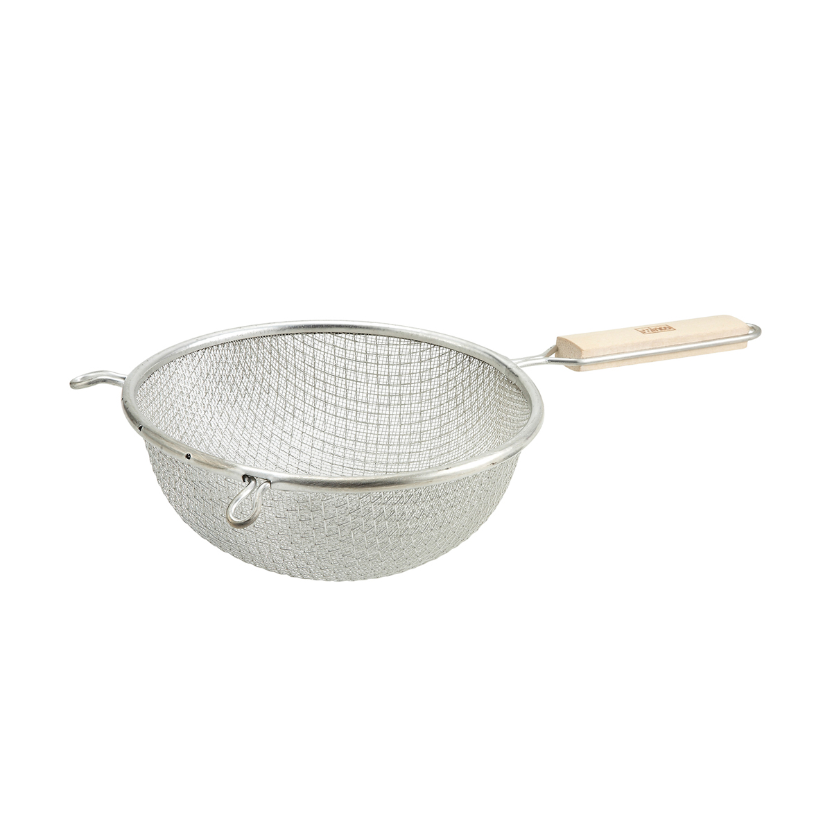 Winco MST-8D 8" Tinned Steel Medium Double Mesh Strainer 