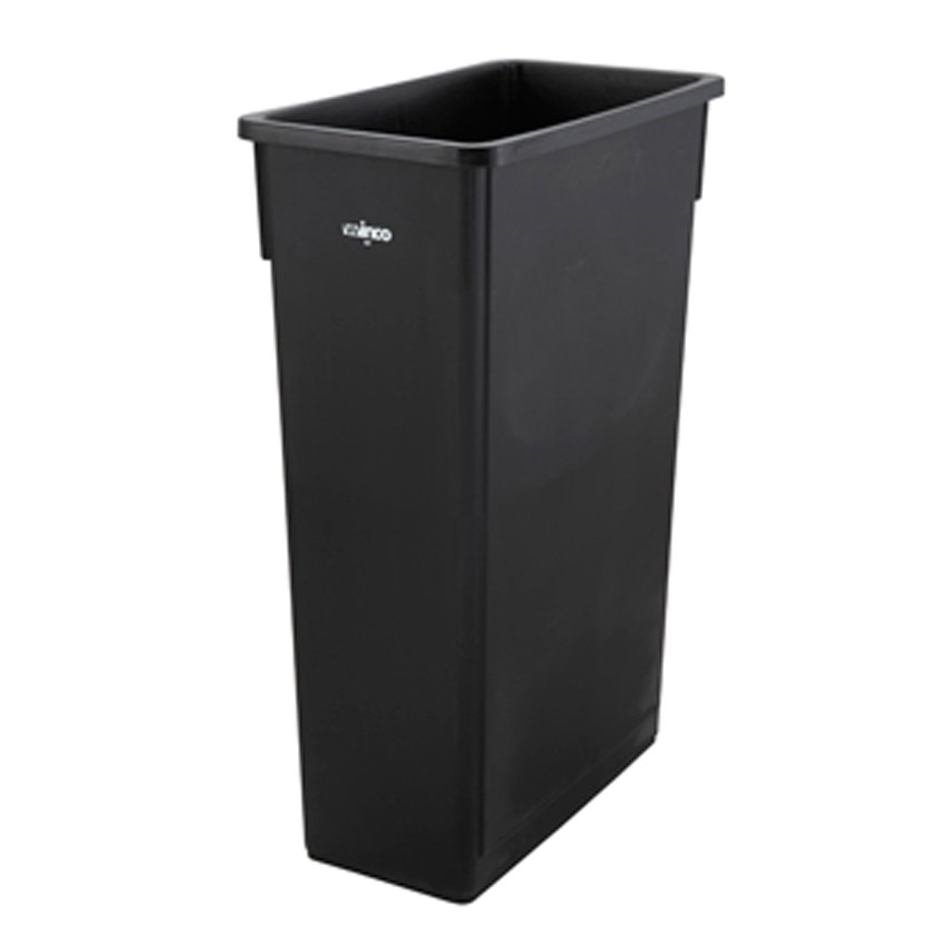 Winco PTC-23K Slender 23 Gallon, black Trash Can