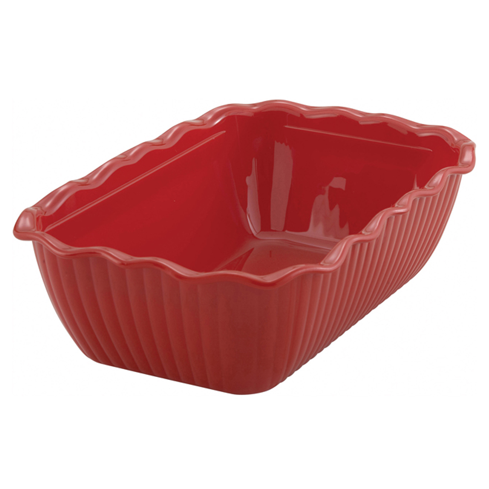 Winco Red Deli Crock, 10" x 7" x 3"