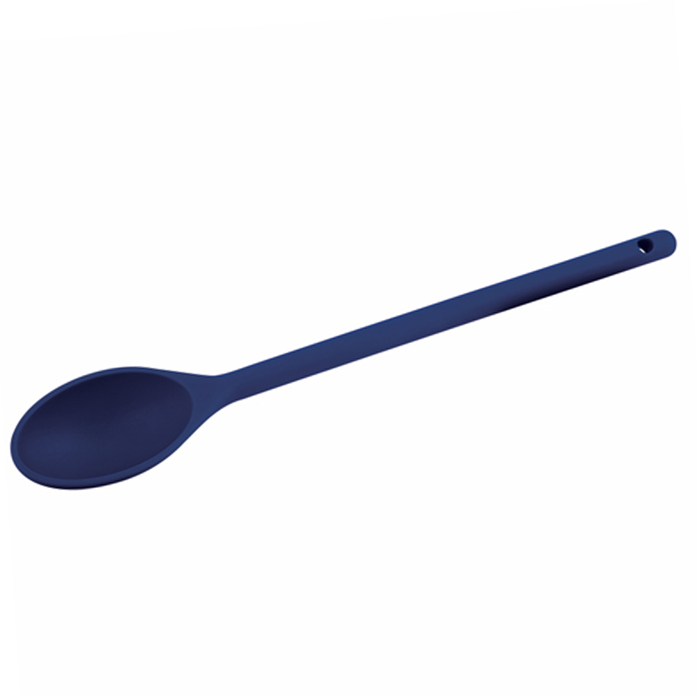 Winco Solid 15" Blue Serving Spoon