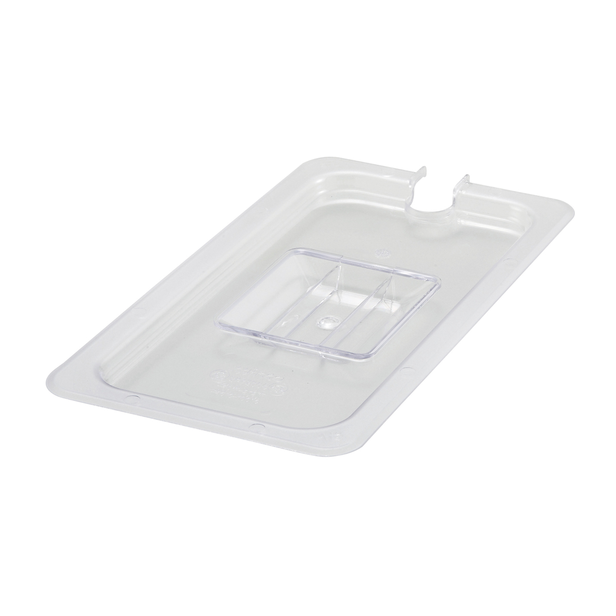 Winco SP7300C 1/3 Size Poly Ware Polycarbonate Food Pan Cover with Handle, Slotted
