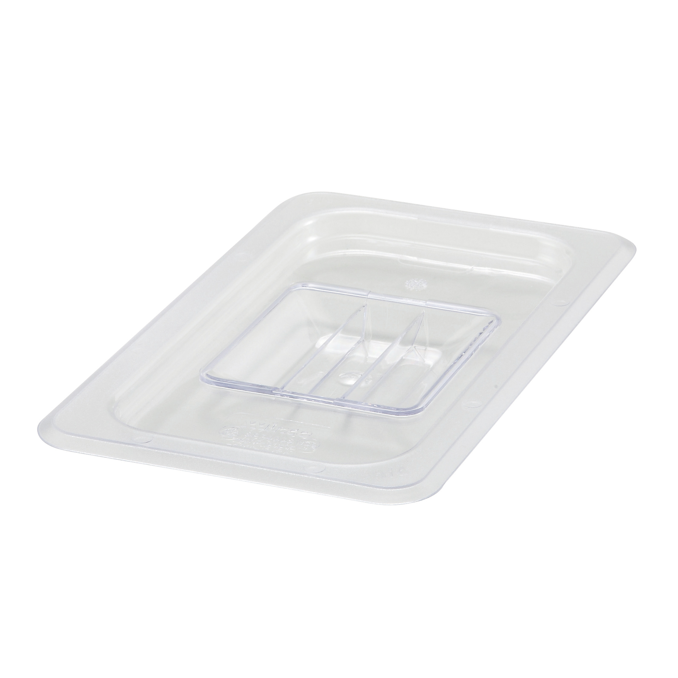 Winco SP7400S 1/4 Size Poly Ware Polycarbonate Food Pan Cover with Handle, Solid