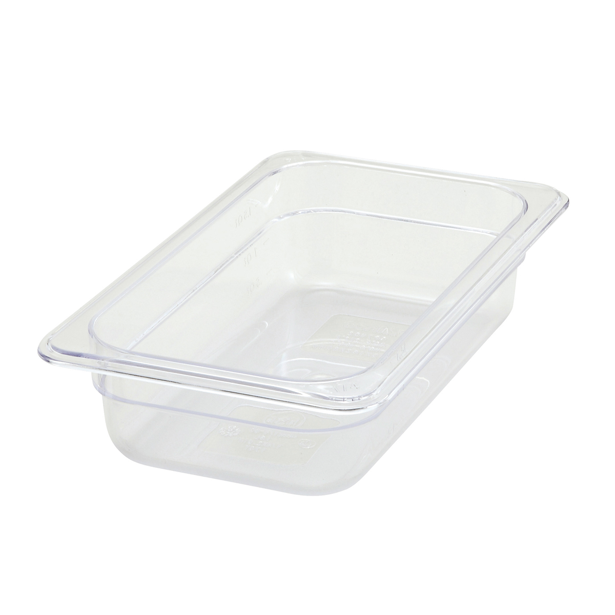 Winco SP7402 Poly-Ware Polycarbonate 1/4 Size Food Pan 2-1/2" High