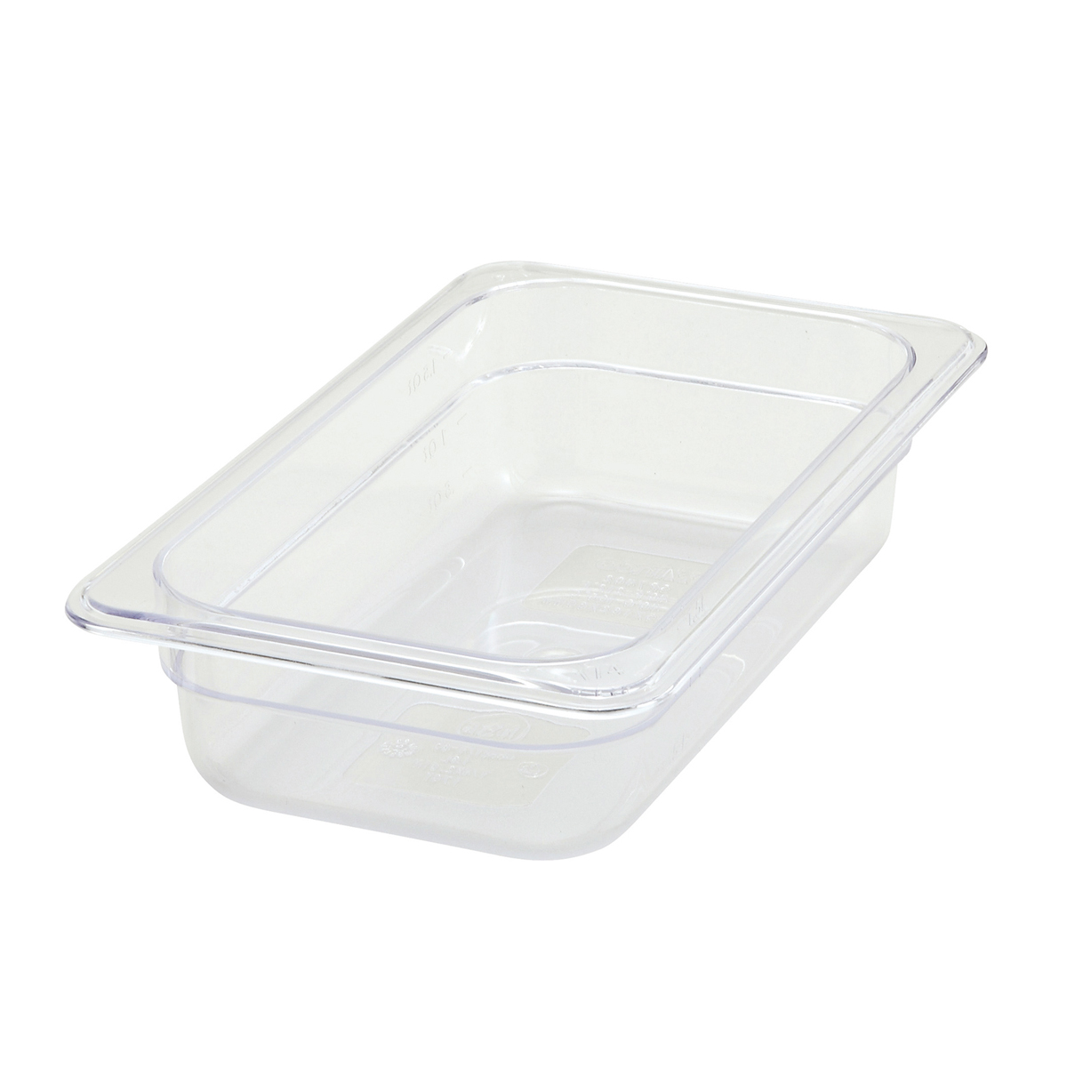 Winco SP7402 Poly-Ware Polycarbonate 1/4 Size Food Pan 2-1/2" High