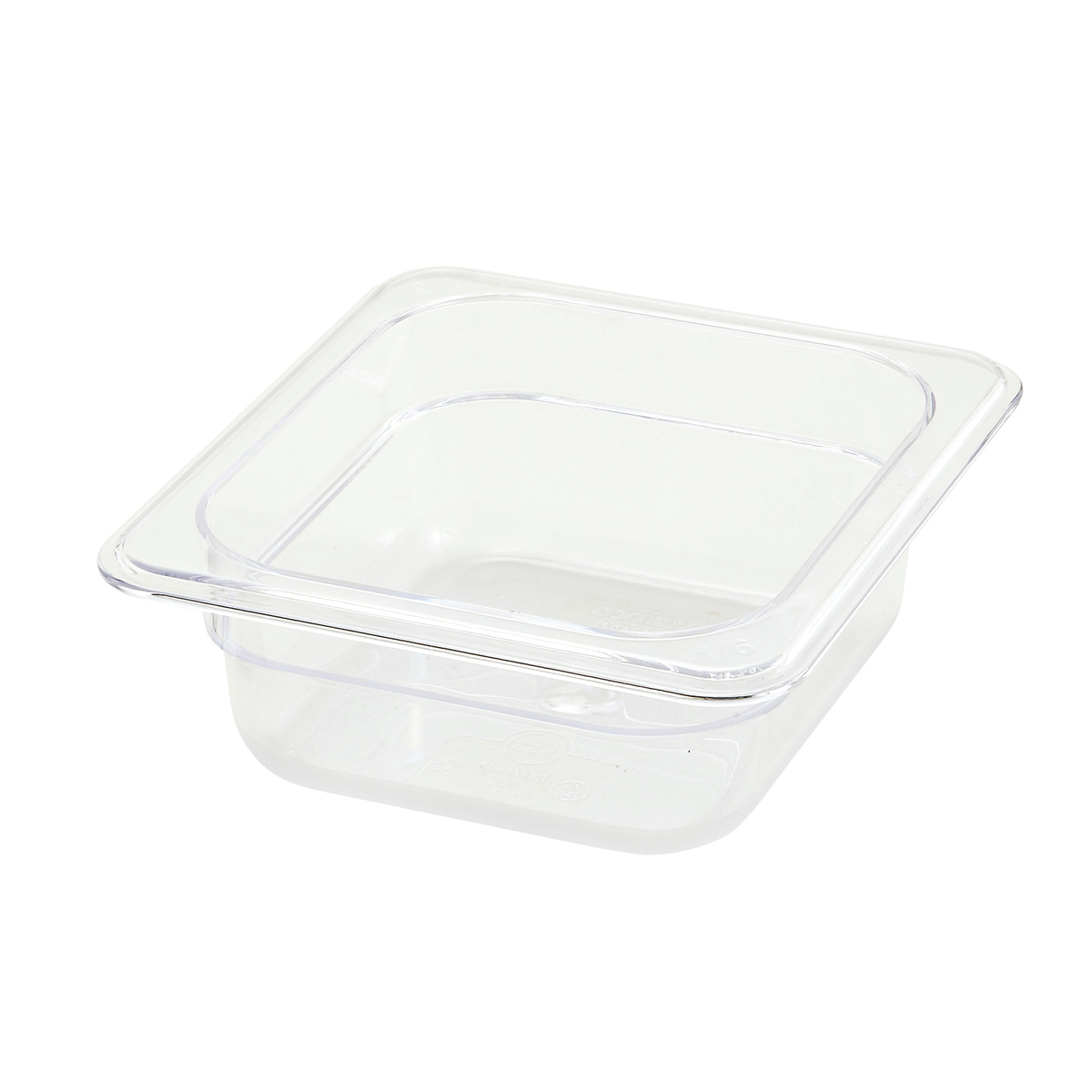 Winco SP7602 Poly-Ware Polycarbonate 1/6 Size Food Pan 2-1/2" High