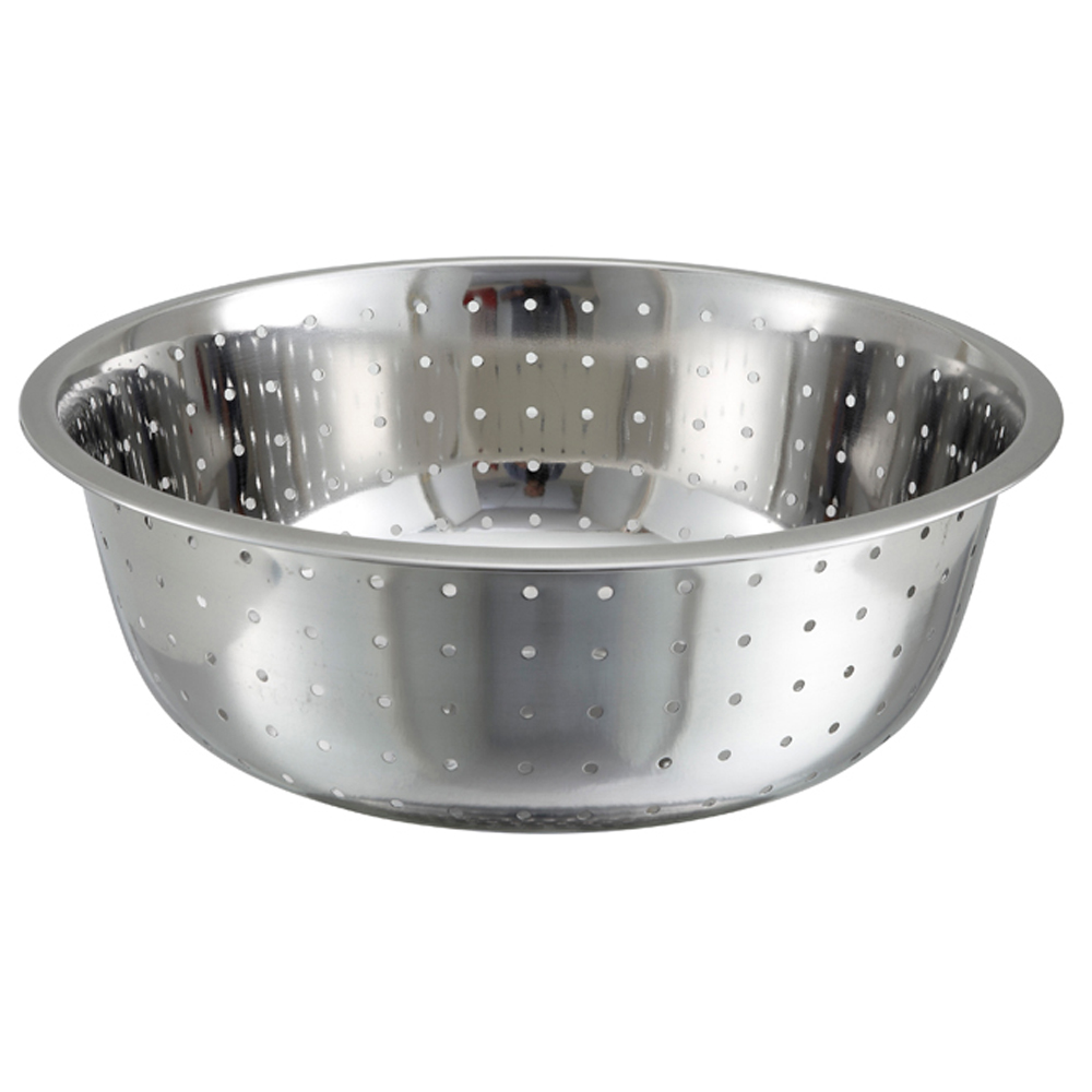 Winco Stainless Steel Chinese Colander, 13" diameter