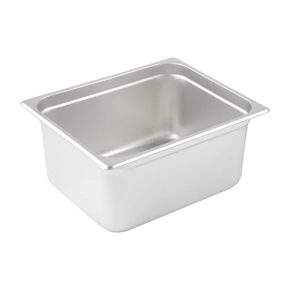 Winco Stainless Steel Half Size Anti Jam Steam Table Pan, 6" Deep
