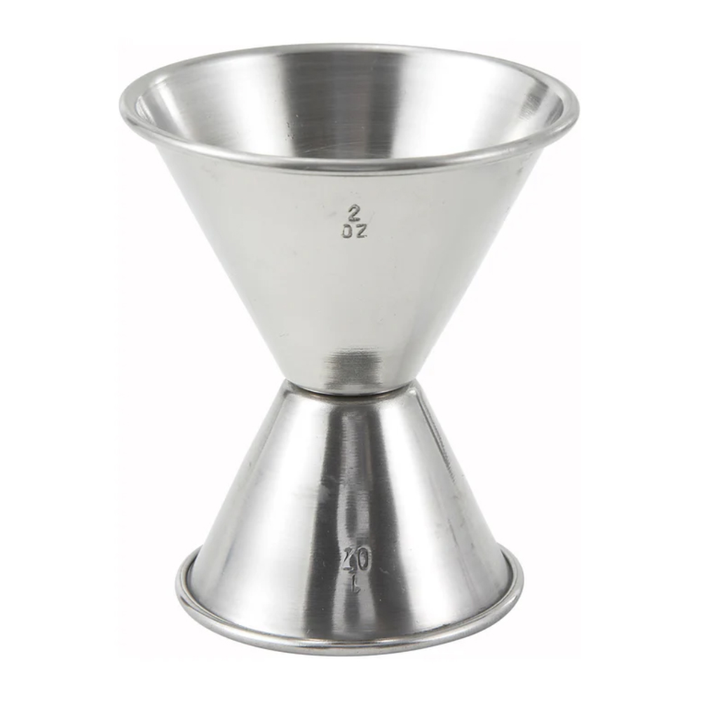 Winco Stainless Steel Jigger, 1 oz. / 2 oz.