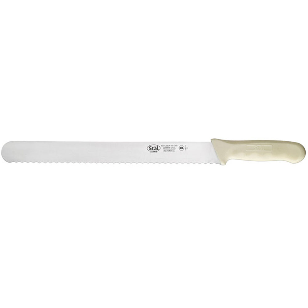 Winco Stal 12" White Bread Knife 