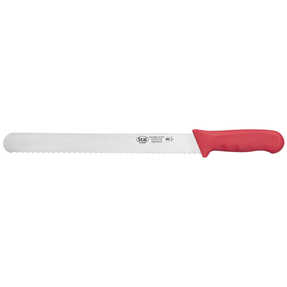 Winco Stal 12" Red Bread Knife