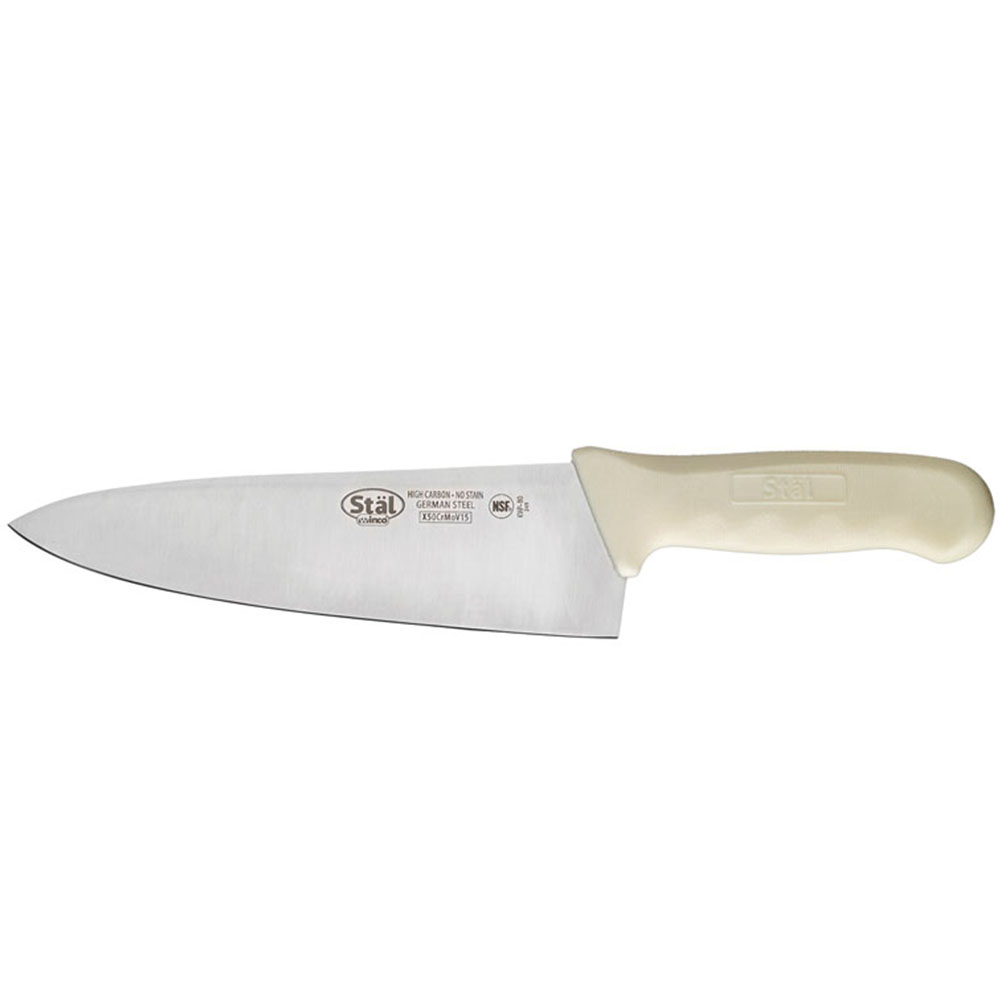 Winco Stal White 8" Wide Cook's Knife