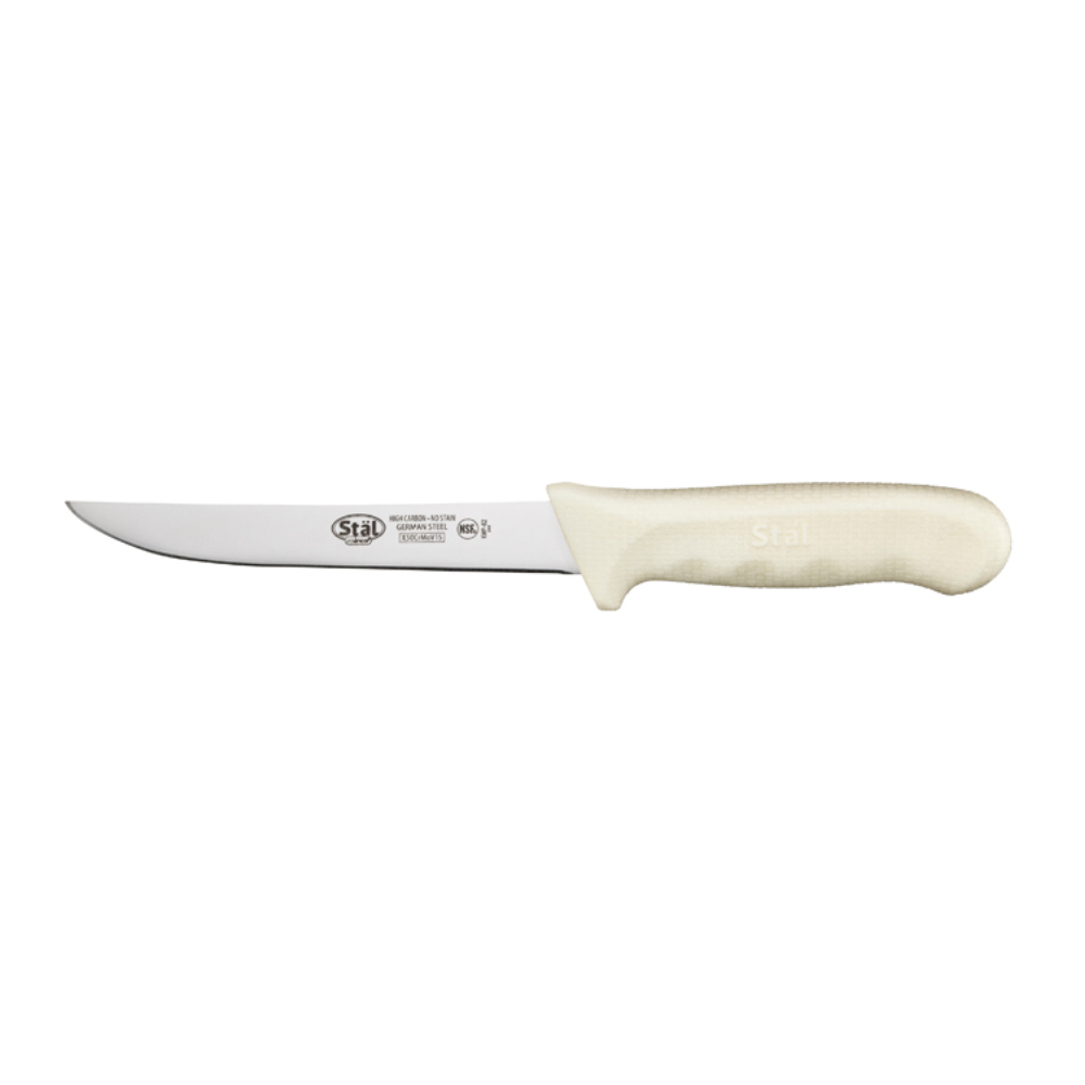 Winco Stal White Boning Knife, 6" Blade