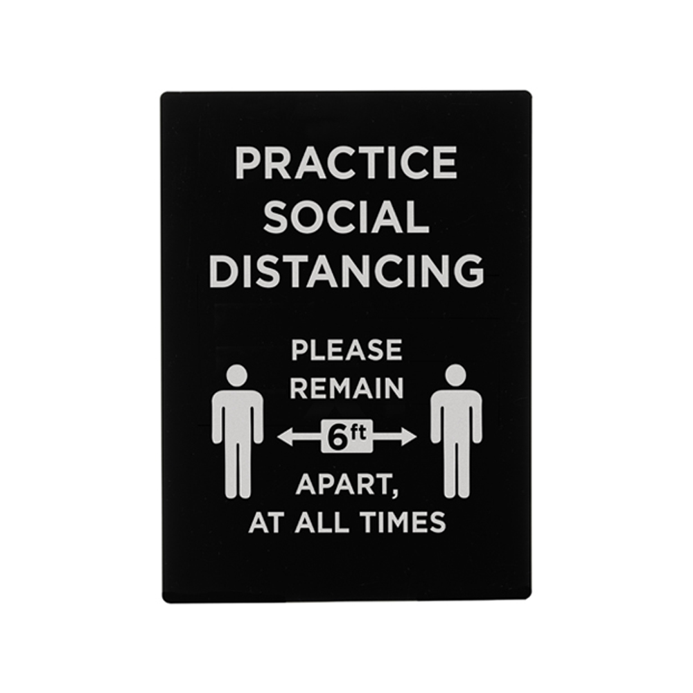 Winco Stanchion Sign "Practice Social Distancing"