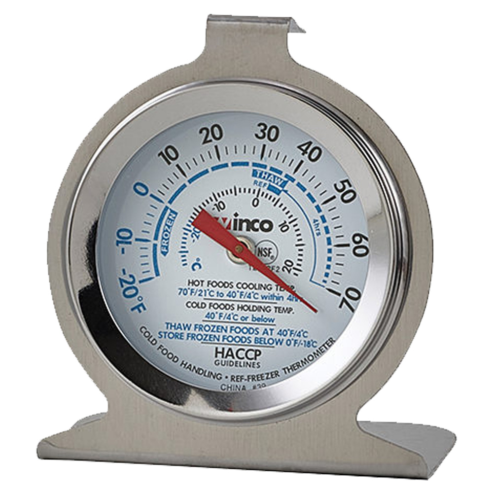 Winco Thermometer Refrigerator/Freezer NSF