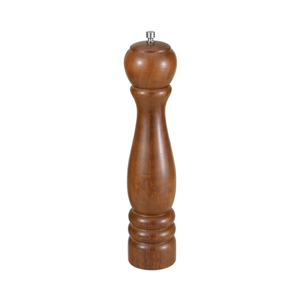 Winco Traditional Oak Finish Pepper Mill, 10"