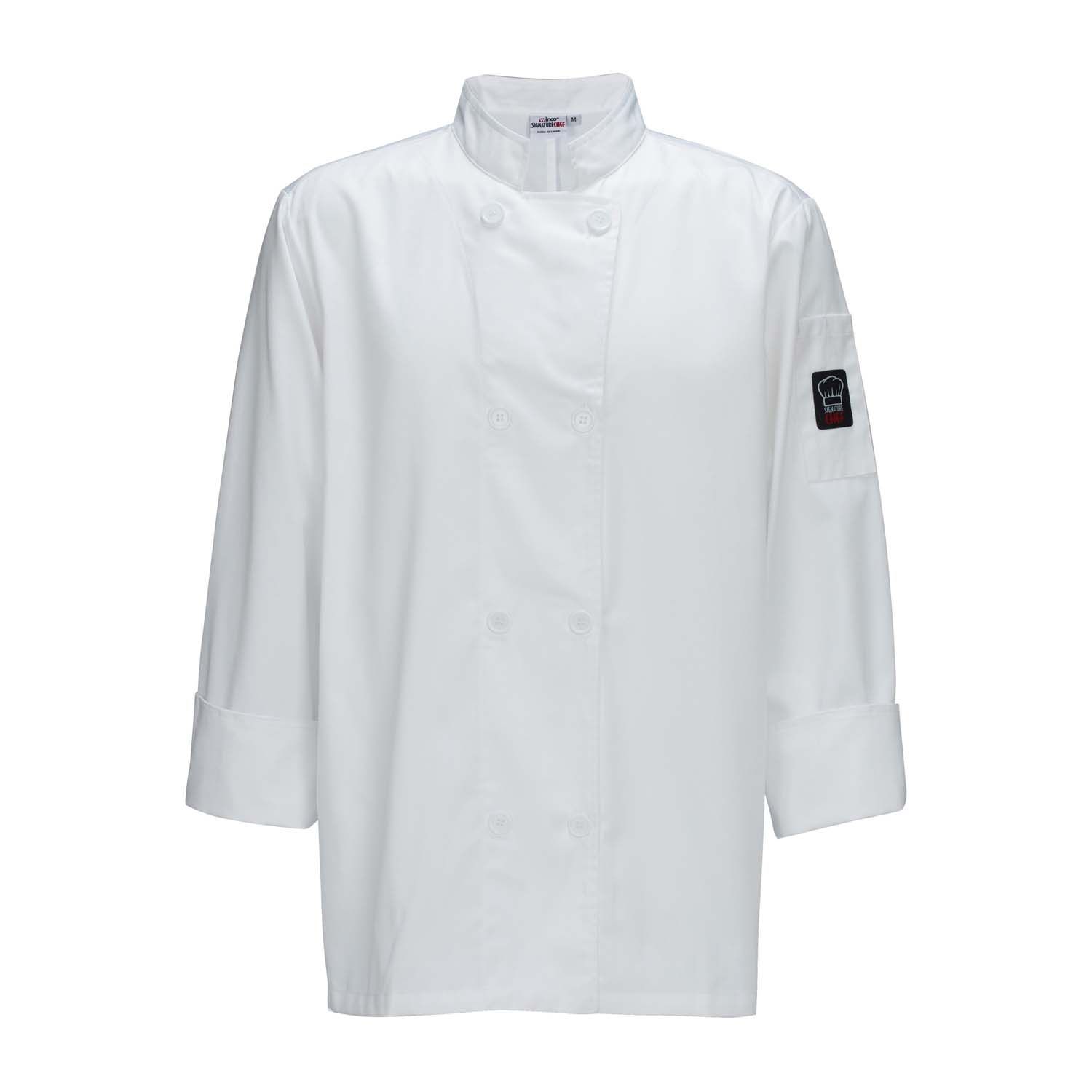 Winco UNF-6WXL Universal Fit Poly Cotton White Chef's Jacket, XL