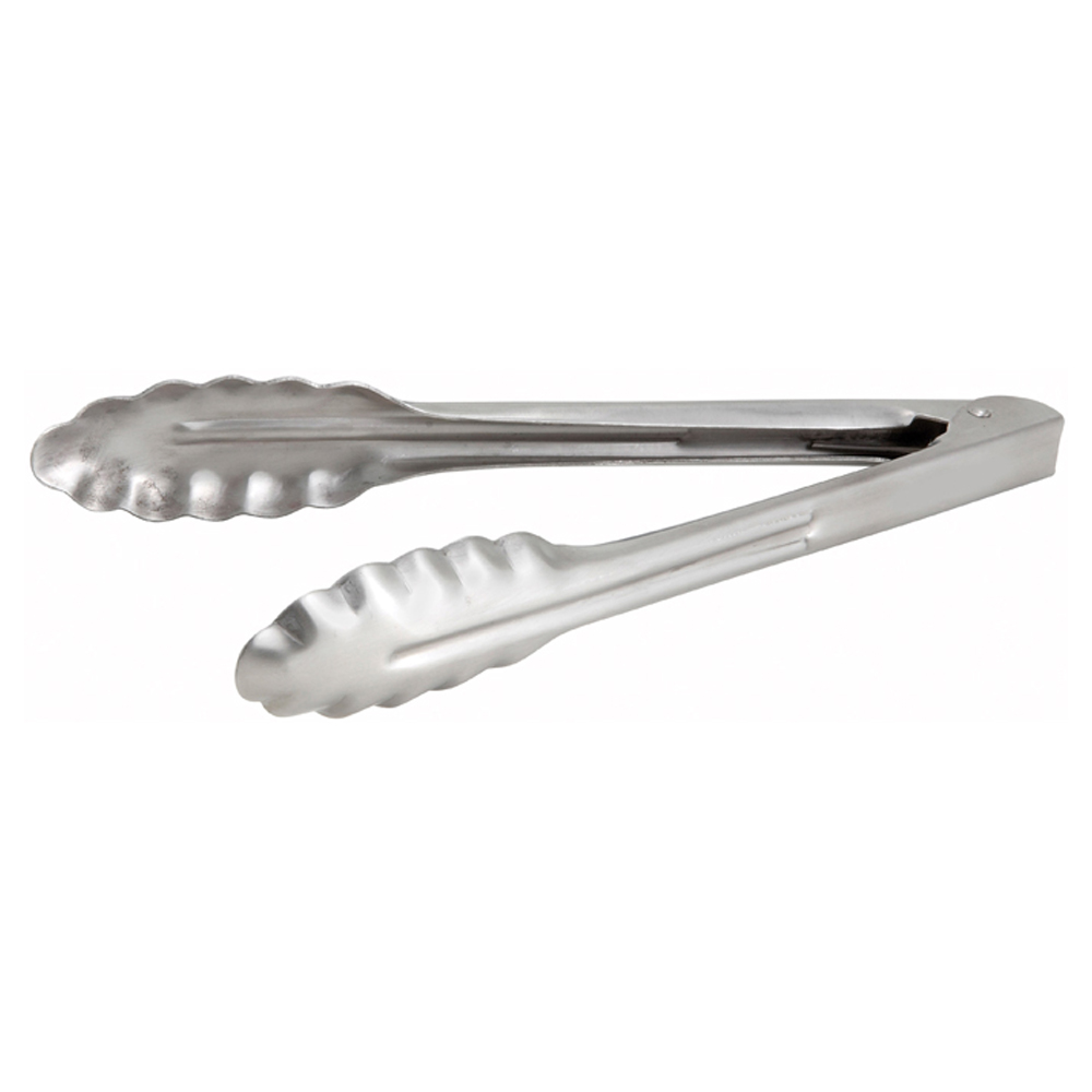 Winco Utility Tongs Extra-Heavy Stainless Steel - 12"