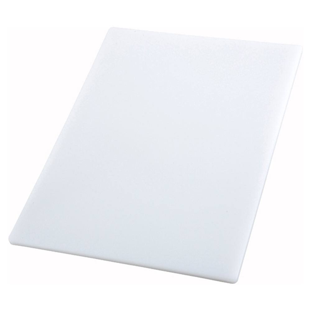 Winco White Polyethylene Cutting Board 1/2" Thick - 15" x 20"