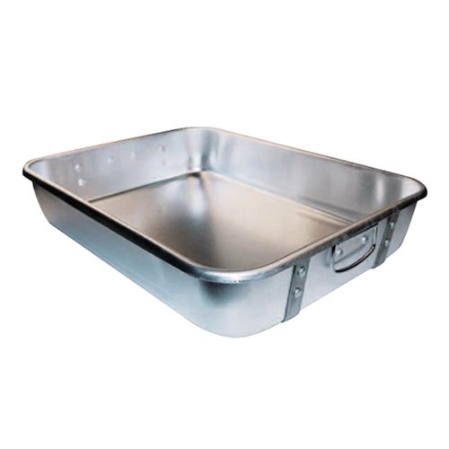 Winco 18"x 24"x 4-1/2" High Aluminum Bake/Roast Pan with Straps