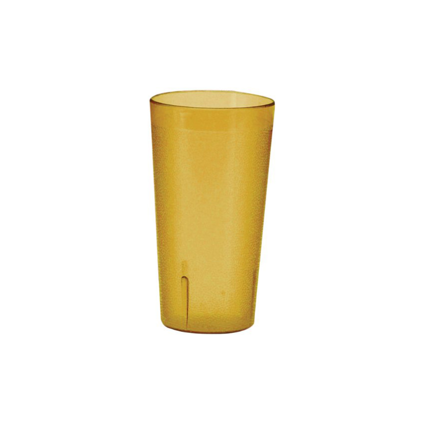 Pack of 12 Winware by Winco PTP-16A Amber Plastic Pebbled Tumbler 16 Oz 