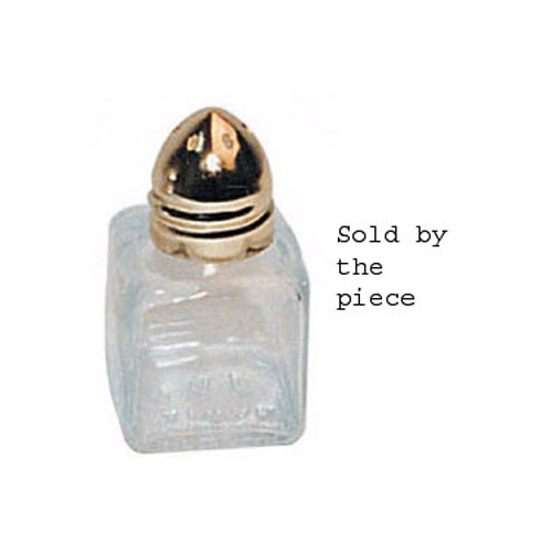 Winco Salt Shaker, Mini-Cube, Gold Plated Top, 1/2 Oz.