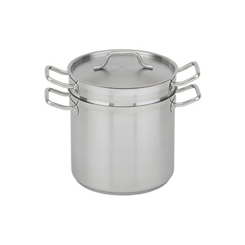 Winco Stainless Double Boiler With Cover, 20 Quart