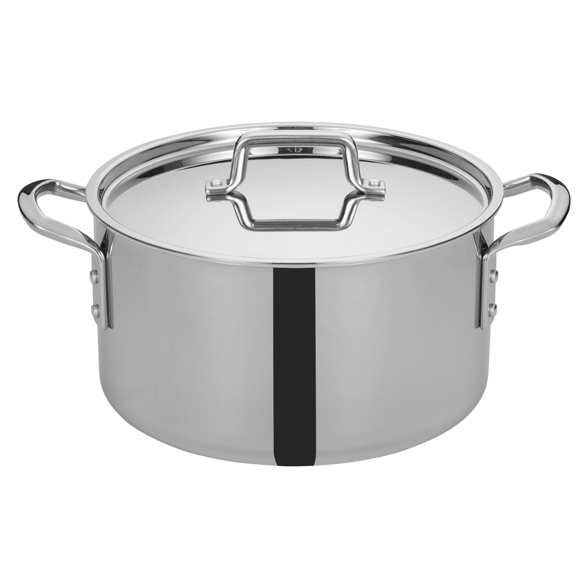 Winware by Winco TGSP-12 Tri-Ply Stock Pot w/Cover, 12"Dia x 8-1/4"H - 12 Quart