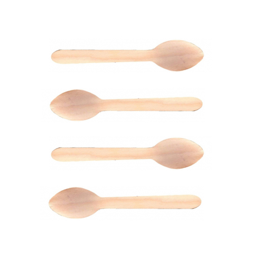 Wooden Culinary Spoon 4-1/2 Inch - Pack of 100