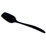10" Melamine Food Serving Spoon, Black