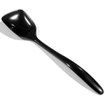 11" Melamine Food Serving Spoon, Black