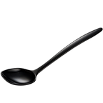 12" Melamine Food Serving Spoon, Black